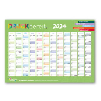 Tafelkalender mit 12 Monatsansicht